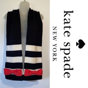 kate spade • Hudson Stripe Bow Wool Scarf